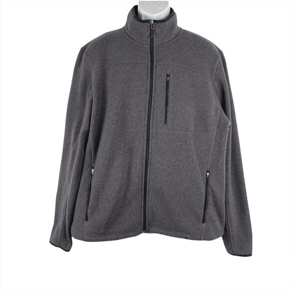 L.L.‎ Bean Fleece Jacket Slightly Fitted Gray Full Zip Polyester Men's XL - Picture 1 of 6